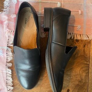 Clarks Black Leather Comfort Loafers